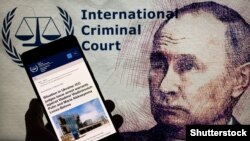 Коллаж по теме ордера Международного уголовного суда на арест президента РФ Владимира Путина и уполномоченной при президенте России по правам ребенка Марии Львовской-Беловой (Shutterstock)
