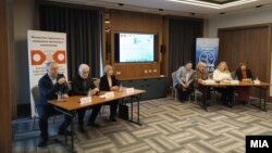 Прес-конференцијата на Македонското здружение за цервикална патологија и колпоскопија и Здружението на патолози и Македонското здружение за радиологија и онкологија, по повод недела за превенција од канцер на грлото на матката - од 22 до 28 јануари.