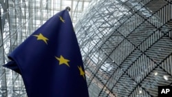 Zastava Evropske unije u zgradi Evropskog savjeta u Briselu