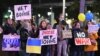 Антивоенный протест в Подгорице, Черногория, 24 февраля 2023 года. Иллюстративное фото
