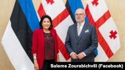 სალომე ზურაბიშვილი და ალან კარისი. ტალინი. 25 სექტემბერი, 2023 წელი