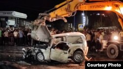 На месте автокатастрофы. Куляб 6 августа 2023 года