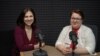 Gazda podcastului „Laboratorul Social” Victoria Coroban și jurnalista Ana Gherciu