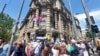 Protest prosvetnih radnika ispred zgrade Vlade Srbije, Beograd, 16. maj 2024. 