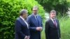 Србија - Специјалниот претставник на САД за Западен Балкан, Габриел Ескобар, специјалниот претставник на ЕУ, Мирослав Лајчак и српскиот претседател Александар Вучиќ во Белград, 5 јуни 2023 година. 