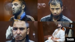 Dalerjon Mirzoev, Faridun Shamsiddin, Muhammadsobir Faizov, and Saidakram Rajabalizoda, pe 24 martie, la tribunlul din Moscova - toți au urme care arată că ar fi fost bătuți.