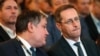 Nagy Márton nemzetgazdasági miniszter (b) és Varga Mihály pénzügyminiszter a Budapest Economic Forum konferencián 2024. október 17-én