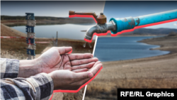 Проблемы с водообеспечения аннексированного Крыма. Коллаж
