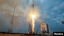 Кадър от излитането на Луна-25 преди повече от седмица.