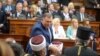 Milorad Dodik, Bosznia-Hercegovina elnökségének tagja Aleksandar Vučić szerb elnök beiktatásán Belgrádban 2022. május 31-én