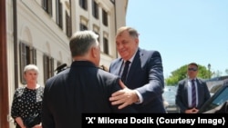 Milorad Dodikot fogadja Orbán Viktor Budapesten 2025. június 5-én