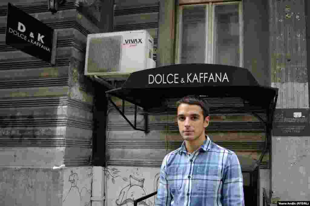 Marko Filipović, vlasnik kafića "Dolče i kaffana", Beograd, 13. septembar 2013.