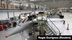 Цэх па вырабе зьнішчальнкаў Rafale на заводзе кампаніі Dassault Aviation у Францыі, кастрычнік 2019 году