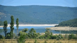Обмелевшее Чернореченское водохранилище, архивное фото
