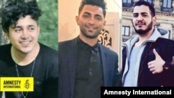 Facing execution (left to right): Said Tamjidi, Mohammad Rajabi, and Amirhossein Moradi