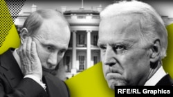 Володимир Путін (ліворуч) і Джо Байден. Колаж