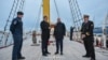 Hrvatski i crnogorski šefovi diplomatije Gordan Grlić Radman i Ervin Ibrahimović na brodu Jadran u Baru, 13.01.2025
