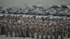 Nagorno-Karabakh - Armenian soldiers and tanks involved in military exercises, 14Nov2014.