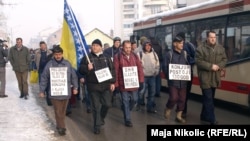Protest radnika Konjuha krajem januara 2013.