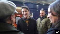 Justin Trudeau prilikom dolaska u Kijev, 24. februara 2025.