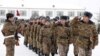 Armenia -- Soldiers march at a military unit