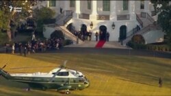 Trump utoljára hagyta el a Fehér Házat elnökként - videó