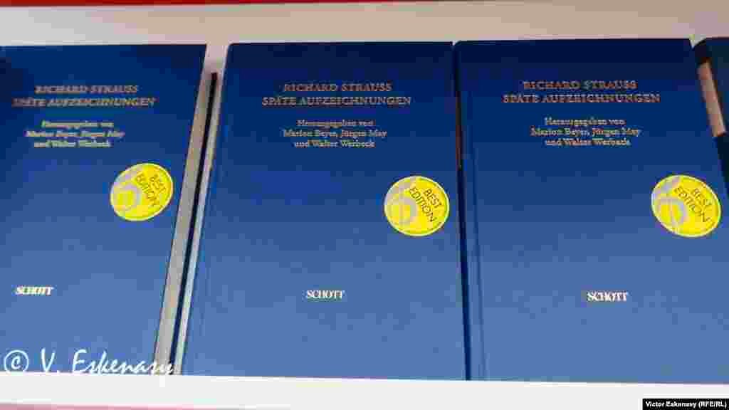 Musikmesse și premiile sale: „Best Edition” distincția acordată de Societatea Editorilor Muzicali din Germania și una din cele mai interesante apariții muzicologice ale anului, Richard Strauss, Însemnări tîrzii...