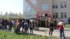 Один из избирательных участков в Оше. Архивное фото. 
