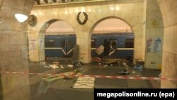 Станція метро в Санкт-Петербурзі після вибуху, 3 квітня 2017 року