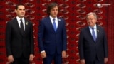 Türkmenistanyň prezidenti Serdar Berdimuhamedow malahata gelen resmiler, Gürjüstanyň premýer-ministri Irakli Kobahidze, BMG-niň Baş sekretary Antonio Gutiérriş dagy bilen