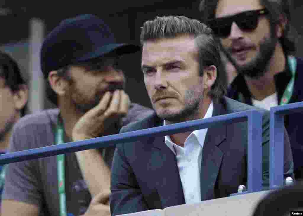 Nogometna zvijezda David Beckham bio je također u publici, US Open, New York, 9. septembar 2013. Foto: REUTERS / Kena Betancur