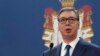 Predsednik Srbije Aleksandar Vučić izjavio je da "nepokolebljivo štiti Srbiju od onih koji žele njeno uništenje". Fotografija 21. novembar 2024.