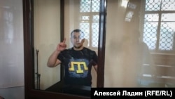 Ісмаїл Рамазанов у залі суду, Сімферополь, 15 травня 2018 рік