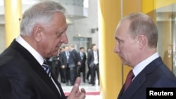 Уладзімер Мясьніковіч і Уладзімер Пуцін, архіўнае фота