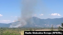 Пожар во близина на Преспанско Езеро, до природниот резерват Езерани / Архива