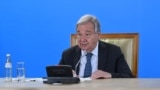 BMG-niň baş sekretary Antonio Guterres. Almaty, 3-nji awgust, 2025.