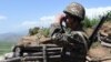Armenia - An Armenian soldier stands guard on the border with Azerbaijan's Nakhichevan exclave, 14 May 2016.